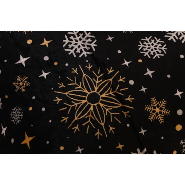 Crna posteljina za krevet za jednu osobu od mikropliša 140x200 cm – My House-image-2