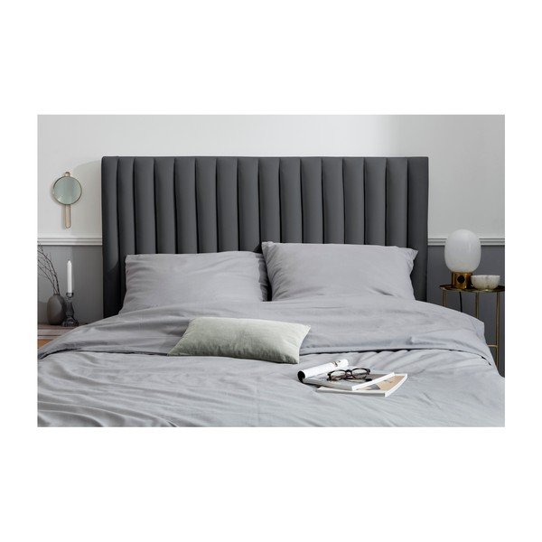 Antracit tapecirano uzglavlje za krevet 140x120 cm NJ - Cosmopolitan Design-image-3