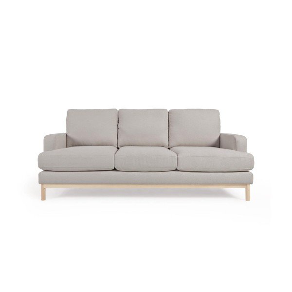 Siva sofa od bouclé tkanine 203 cm Mihaela – Kave Home