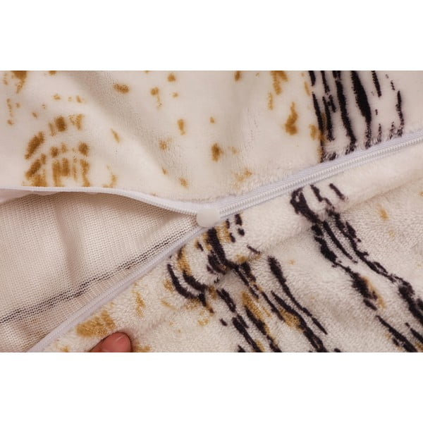 Crna/krem posteljina za krevet za jednu osobu od mikropliša 140x200 cm Enrico – My House-image-3