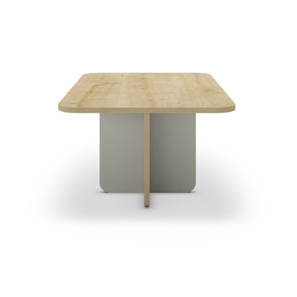 Svijetlo zeleni/u prirodnoj boji stolić za kavu s pločom stola u dekoru hrasta 56x100 cm Hillary – Marckeric-image-3