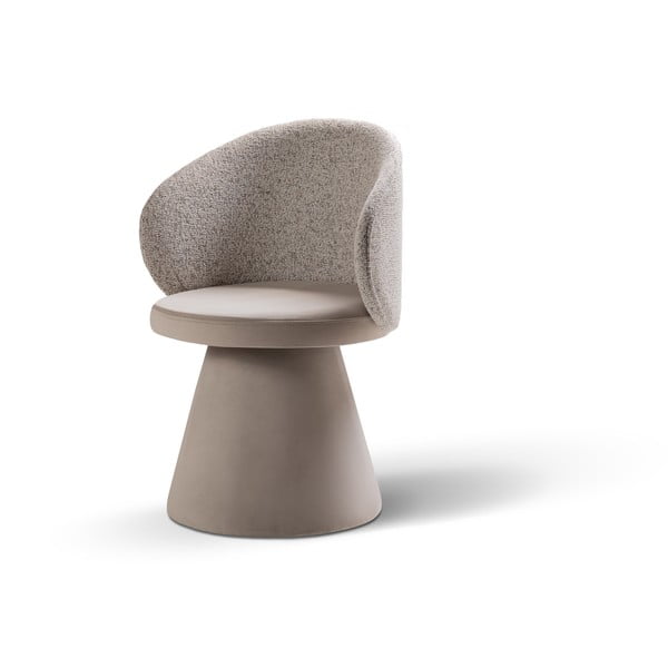 Bež baršunasti fotelja Inez – Micadoni -image-2