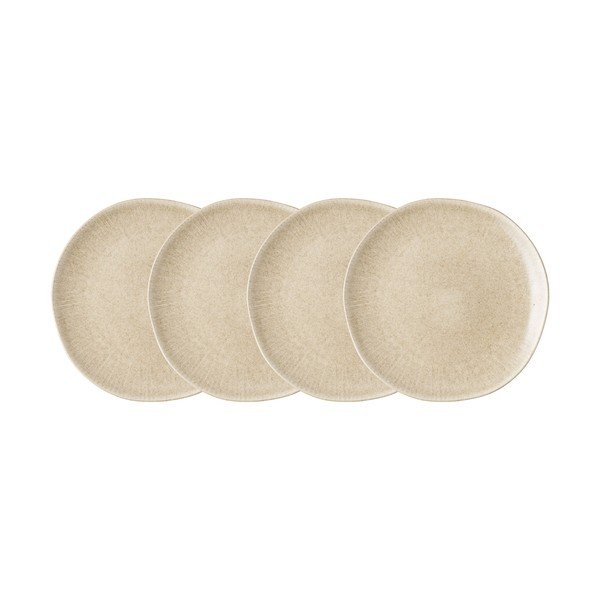 Sivo-bež tanjuri u setu 4 kom od kamenine ø 21 cm Viola – House Nordic