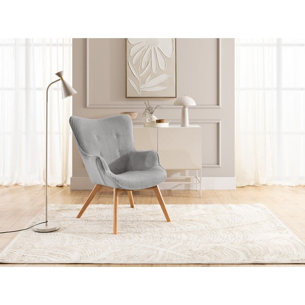 Siva fotelja od samta Niko – Ropez-image-4