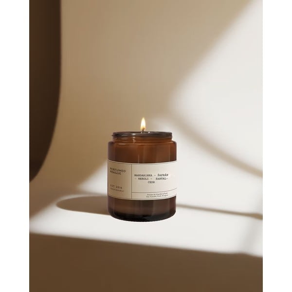 Mirisna svijeća od sojinog voska vrijeme gorenja 40 h #47 Tangerine, Neroli and Saffron – Perfumed Prague