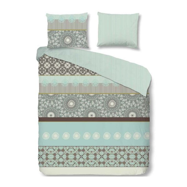 Zelena pamučna posteljina za bračni krevet Dobro jutro Aladine, 200 x 200 cm
