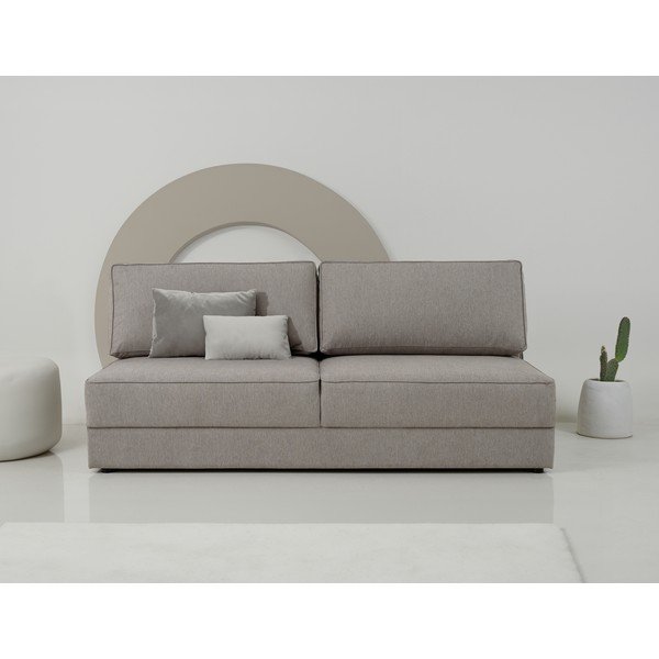Bež sklopiva/s prostorom za odlaganje sofa 202 cm Dora – Scandic-image-1