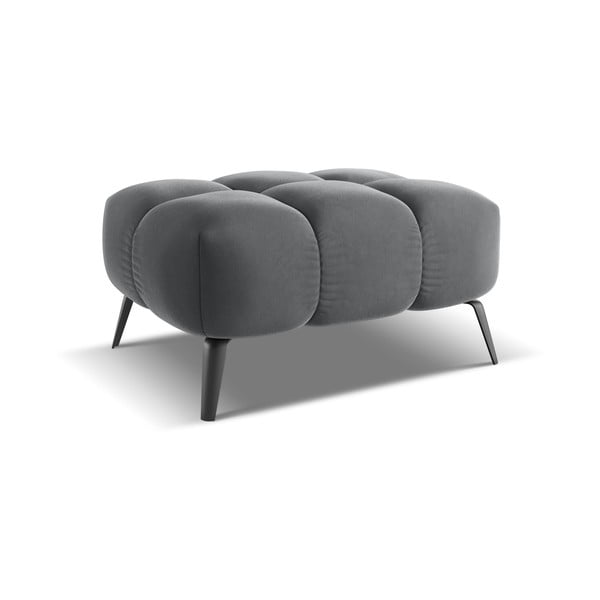 Sivi baršunast tabure Nalu – Makamii-image-2