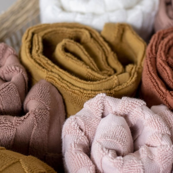 Oker žuti pamučni ručnici u setu od 2 kom 35x55 cm Geo - Mette Ditmer Denmark-image-3