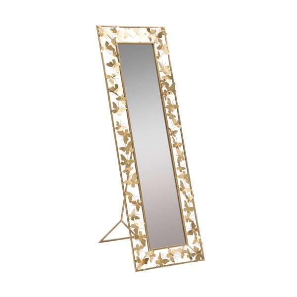 Samostojeće ogledalo u zlatu Mauro Ferretti Butterfly Glam, 55 x 162 cm