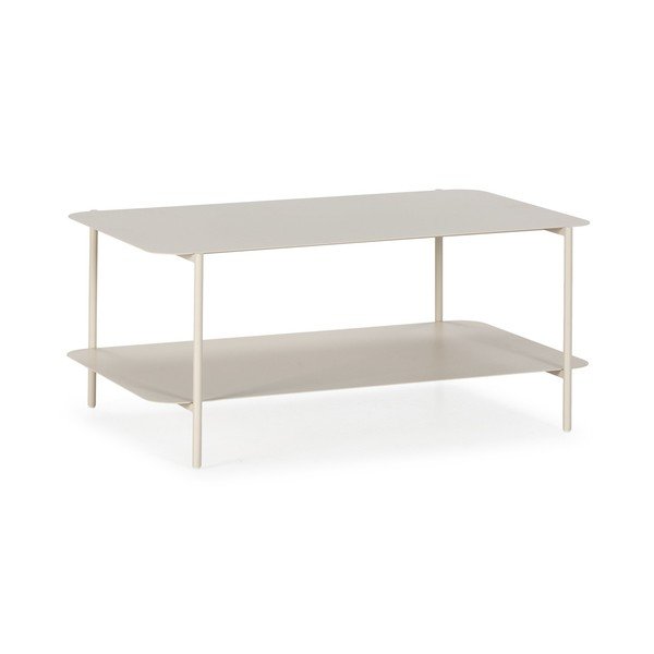Krem metalni stolić za kavu 58x90 cm Beatrix – MOME