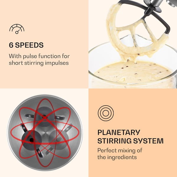 Crveni kuhinjski robot Klarstein Bella Robusta-image-3