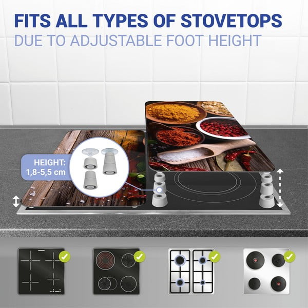 Set od 2 staklena poklopca za štednjak Wenko Spices, 52 x 30 cm-image-3