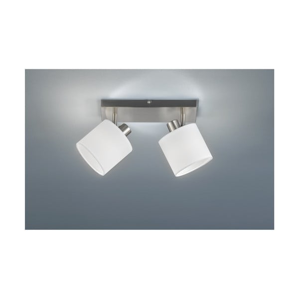 Bijela/siva stropna svjetiljka s tekstilnim sjenilom ø 12 cm Tommy – Reality-image-1