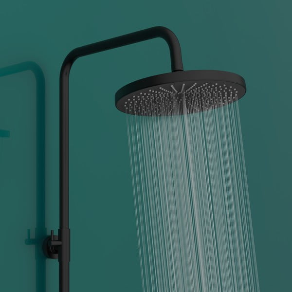 Crni tuš set od nehrđajućeg čelika 120 cm Soft Water - Wenko-image-1