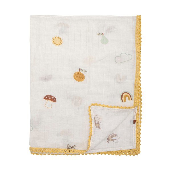Bijela deka za bebe 80x100 cm Agnes – Bloomingville Mini