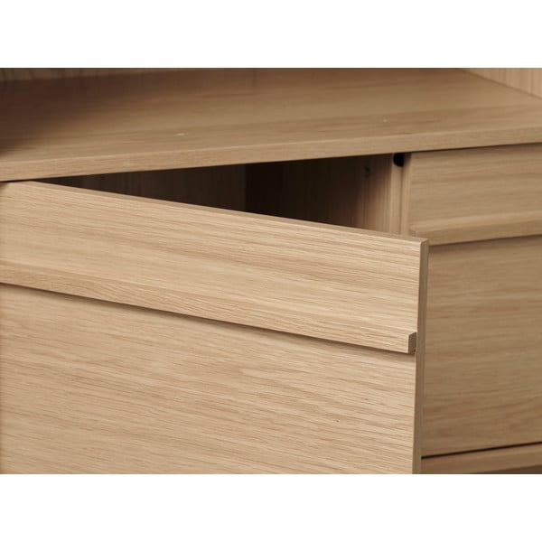 Biblioteka u dekoru hrasta u prirodnoj boji 140x90 cm Ponza – Unique Furniture-image-4