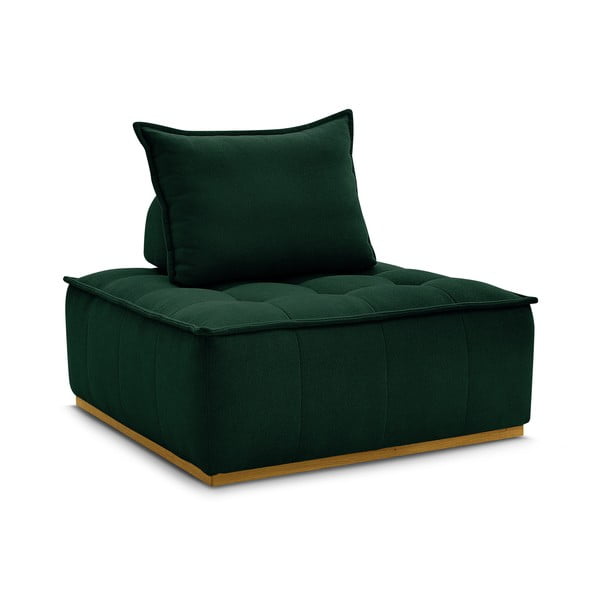 Tamno zelena fotelja od šenila Elisa – Bobochic Paris