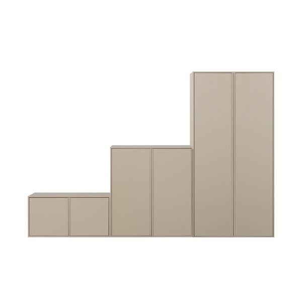 Krem modularni garderobni ormar od masivnog bora 300x200 cm Daily – vtwonen