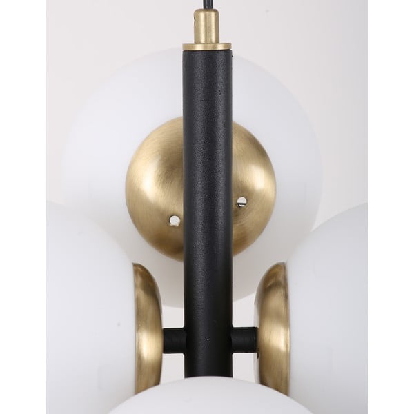 Bijela/crna viseća svjetiljka sa staklenim sjenilom ø 15 cm Forte – Squid Lighting-image-4