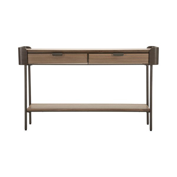 Smeđi pomoćni stol od masivne jele 31x120 cm Toronto – Mauro Ferretti