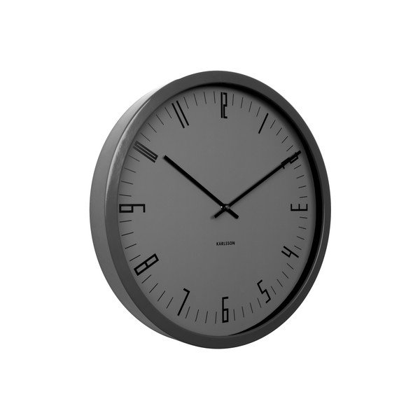 Gray Clock Present Time Cased Index-image-3