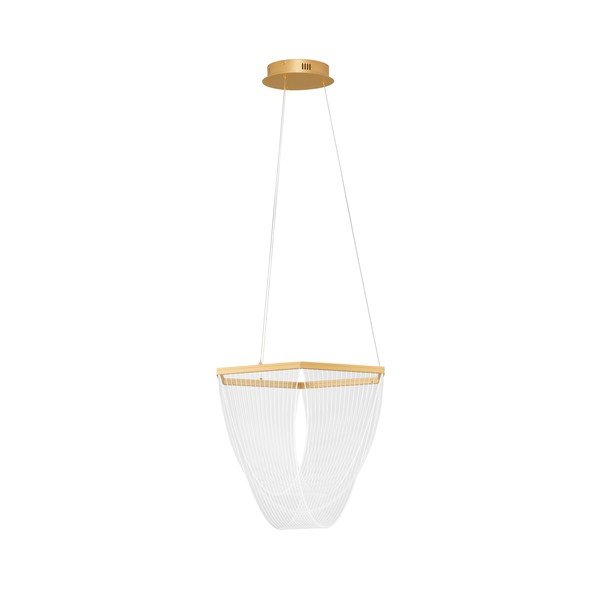 LED viseća svjetiljka aluminijska s mogućnosti zatamnjivanja u zlatnoj boji sa sjenilom od akrilnog stakla ø 52 cm Valentin – Nova Luce