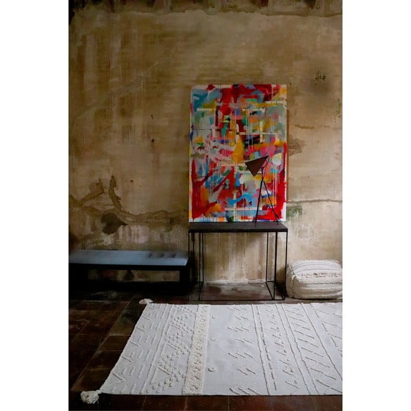 Bijeli periv/ručno rađen pamučan tepih 120x160 cm Tribu Natural – Lorena Canals-image-4