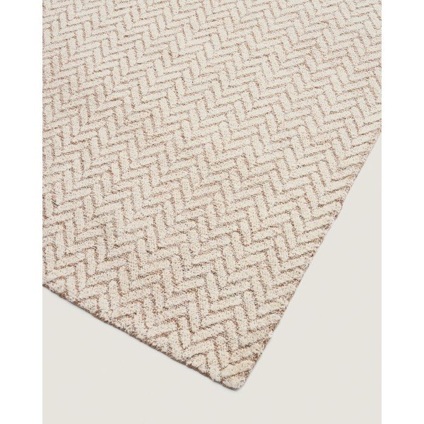 Krem ručno rađen vunen tepih 160x230 cm Calira – Kave Home-image-4