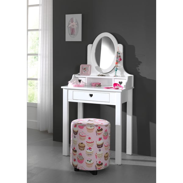 Bijeli toaletni stolić Vipack Amori, visina 136 cm-image-1