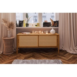TV komoda od hrastovine 142x64 cm Pola - The Beds