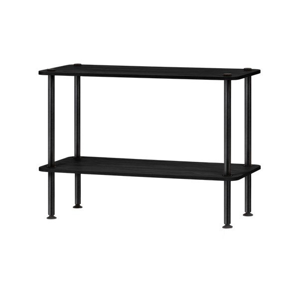 Crni regal u dekoru hrasta 80x54,5x35 cm Teidi – noo.ma