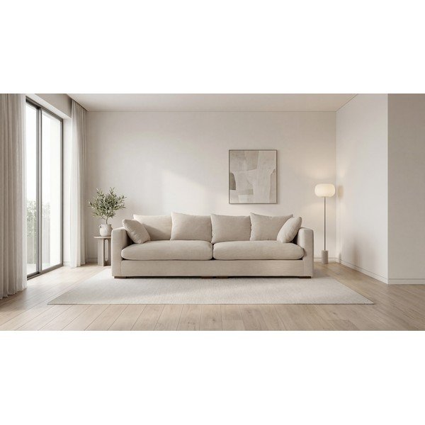 Bež sofa od samta 266 cm Comfy – Scandic-image-4