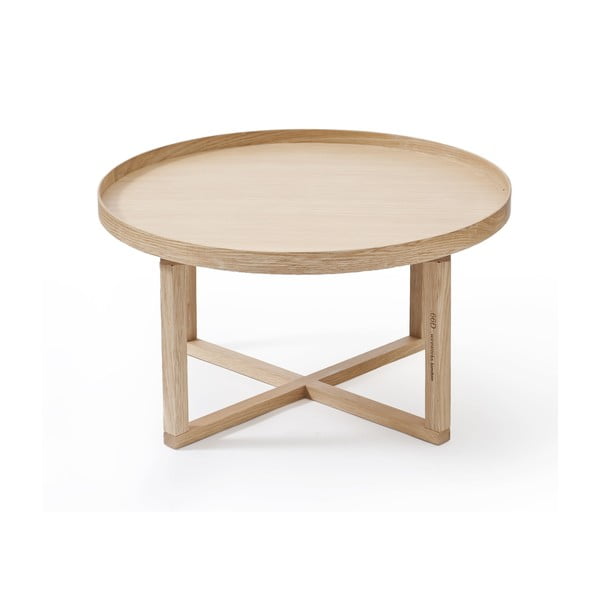 Okrugli stolić od hrastovog drveta Wireworks Round, promjera 66 cm-image-2