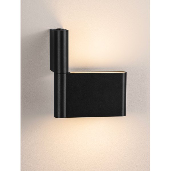 Mat crna LED zidna lampa aluminijska sa savitljivom konstrukcijom Flusso – Nova Luce-image-4