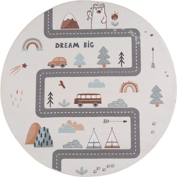 Krem periv dječji tepih ø120 cm Coco 1134 – Ayyildiz Carpets