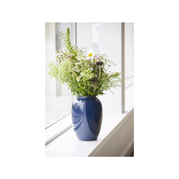 Tamno plava vaza od kamenine (visina 25 cm) Gastro Dark Blue – Bitz-image-3