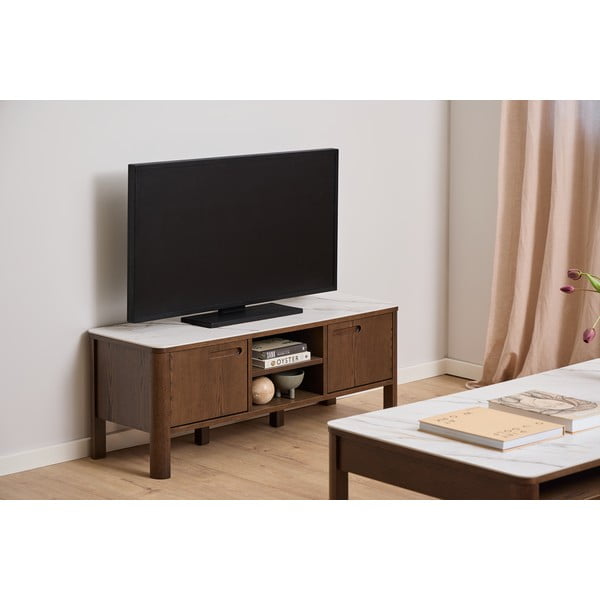 Smeđa TV komoda u dekoru hrasta 120x45x40 cm Southampton – Actona-image-1