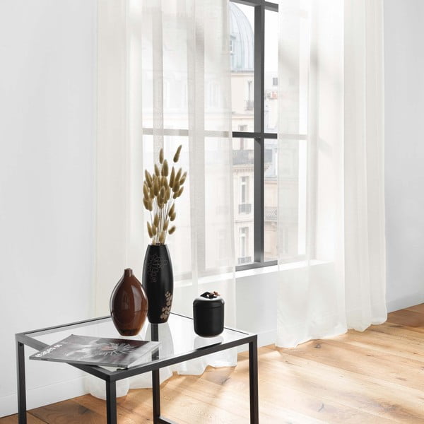 Krem prozirna zavjesa 140x240 cm Lissea – douceur d'intérieur-image-3