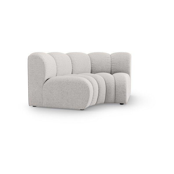 Svijetlo siva modularna sjedeća garnitura od šenila (promjenjiva) Lupine – Micadoni -image-1