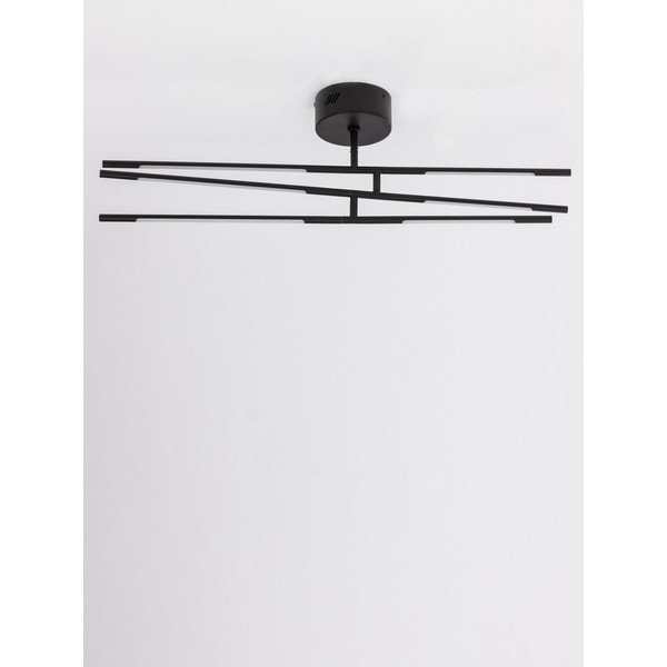 Crna metalna LED stropna svjetiljka s mogućnosti zatamnjivanja sa sjenilom od akrilnog stakla 77x84 cm Raccio – Nova Luce-image-3