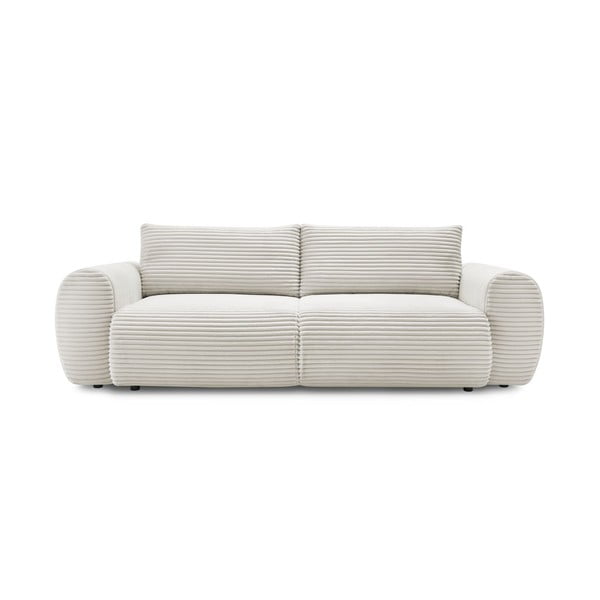 Krem sklopiva sofa od samta 257 cm Lucien – Bobochic Paris