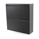 Crni metalni preklopni ormarić za cipele 75x77,5x22,5 cm Billy – Spinder Design