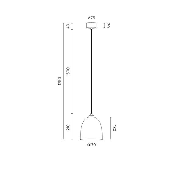 Crna visilica Sotto Luce Awa, ⌀ 17 cm-image-1