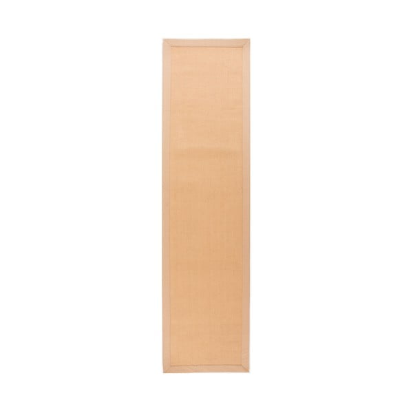 Smeđa staza od jute Flair Rugs Herringbone, 60 x 230 cm
