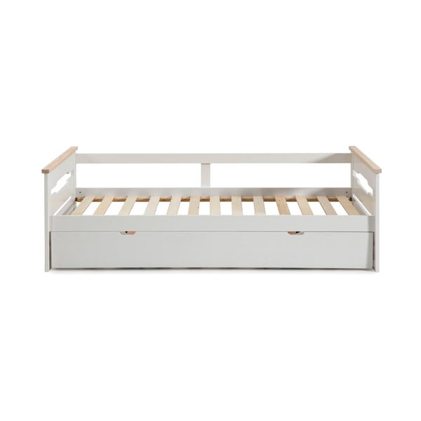 Bijeli dječji krevet od borovine s krevetom na razvlačenje 90x190 cm Elisa – Marckeric