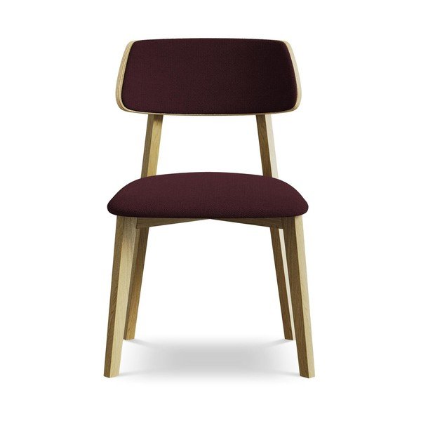 Bordo blagovaonska stolica od masivnog drveta Niu – Makamii-image-1