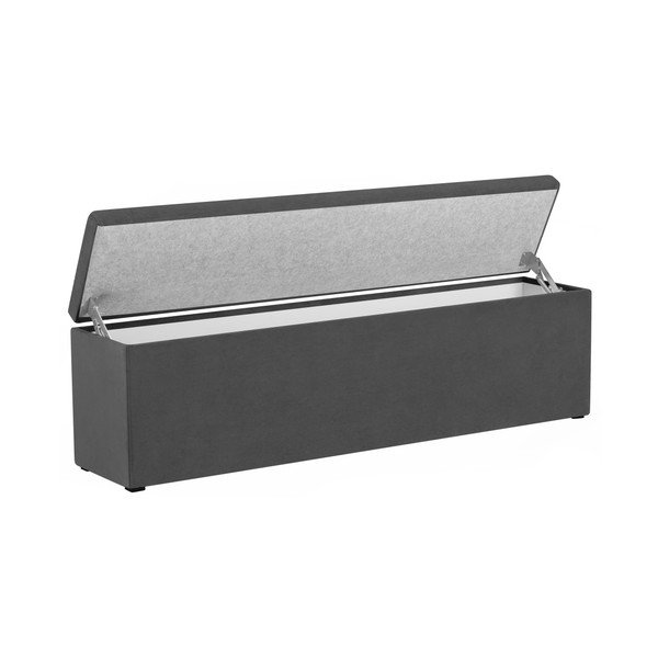 Tamno sivi otoman Mazzini Sofas Ancona, 160 x 47 cm-image-1