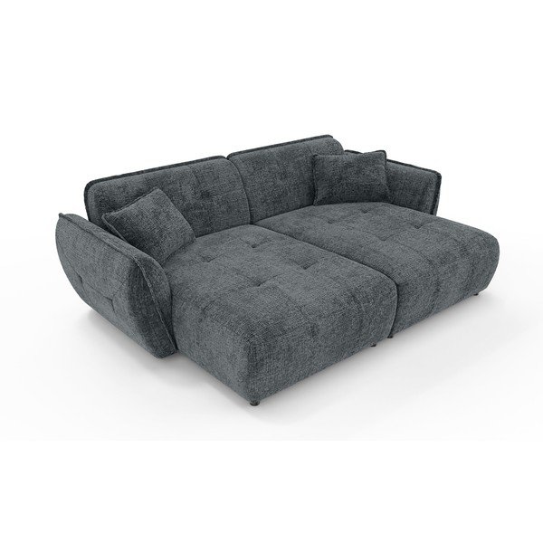 Tamno siva sofa od šenila s ležaljkom 252 cm Nelia Big – Ropez-image-2