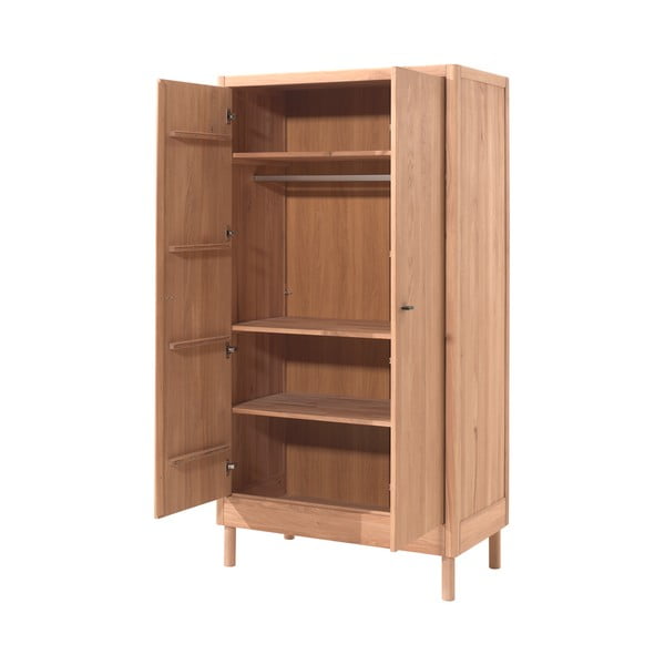 Dječja garderoba od punog hrasta u prirodnoj boji 100x190x55 cm Forrest – Vipack-image-2